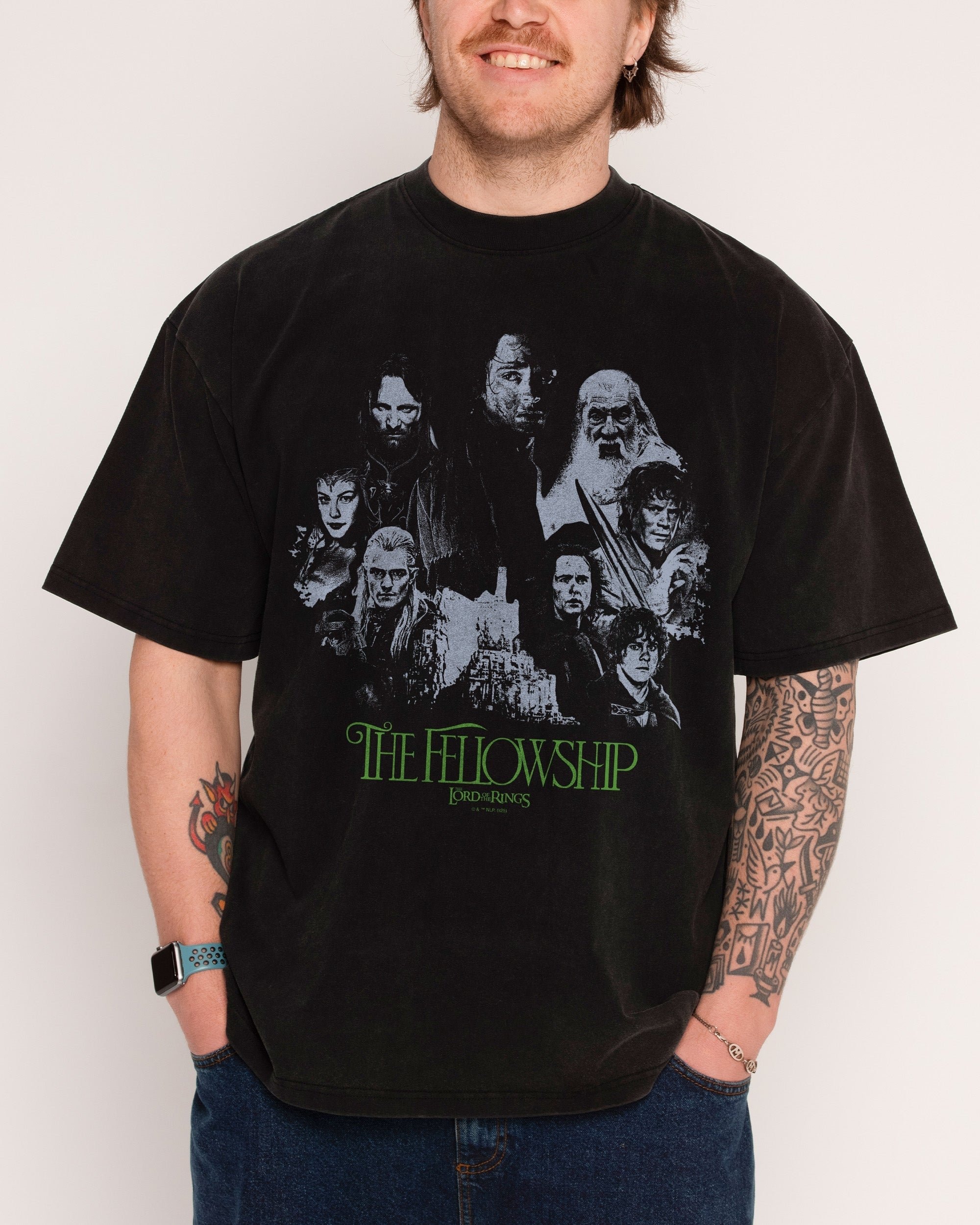 Lord of the Rings Fellowship of the Ring Oversized Graphic T-Shirt - Unisex 100% Combed Cotton
