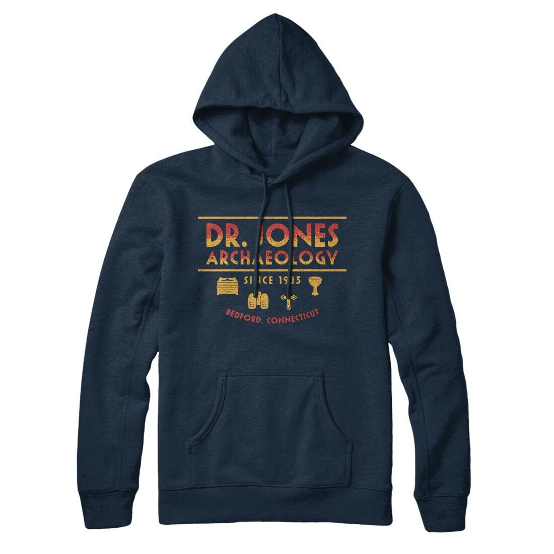 Dr. Jones Archaeology Hoodie - Unisex Cotton Polyester Pullover with Kangaroo Pocket