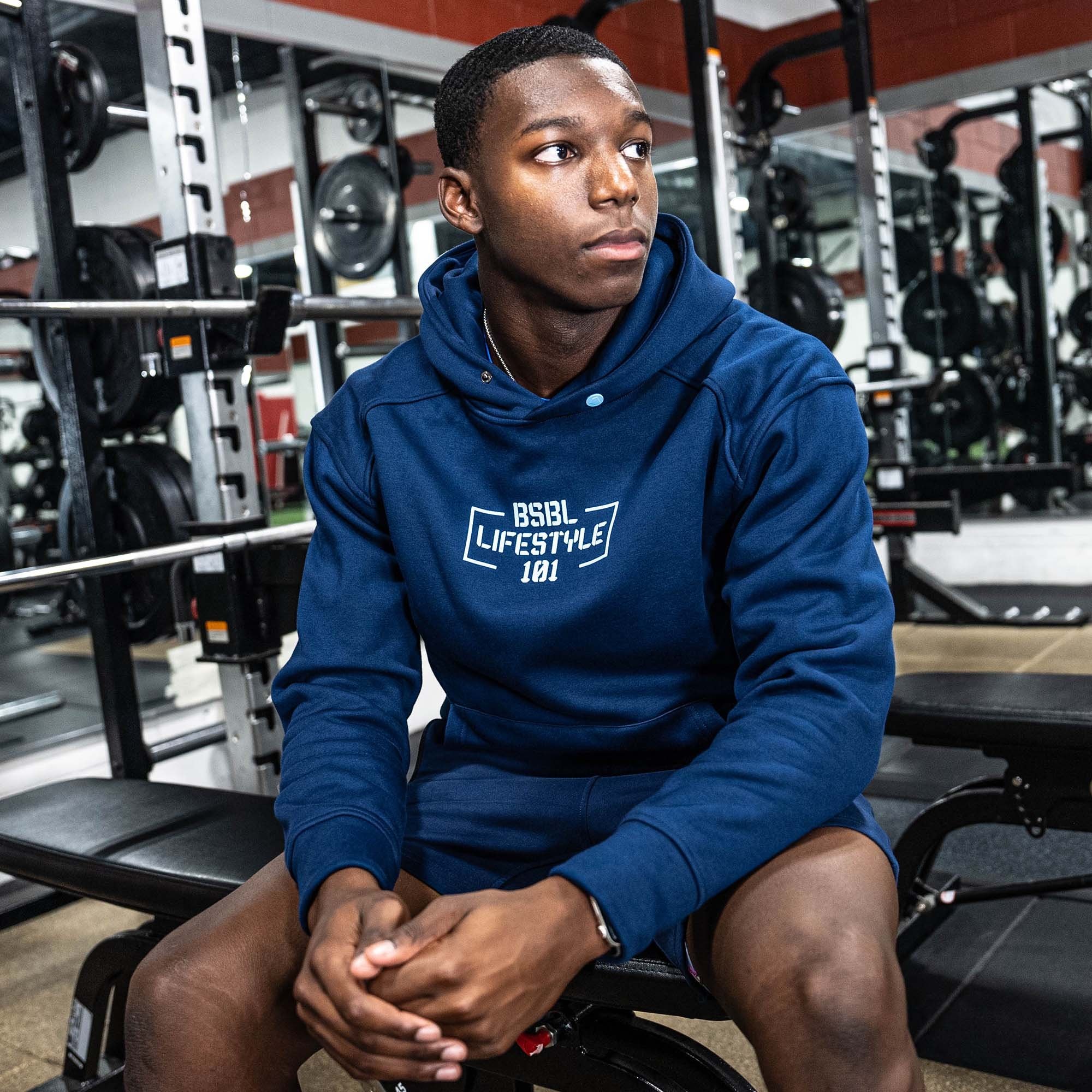 Diamond Relaxed Fit Sweatshorts - Navy/Light Blue
