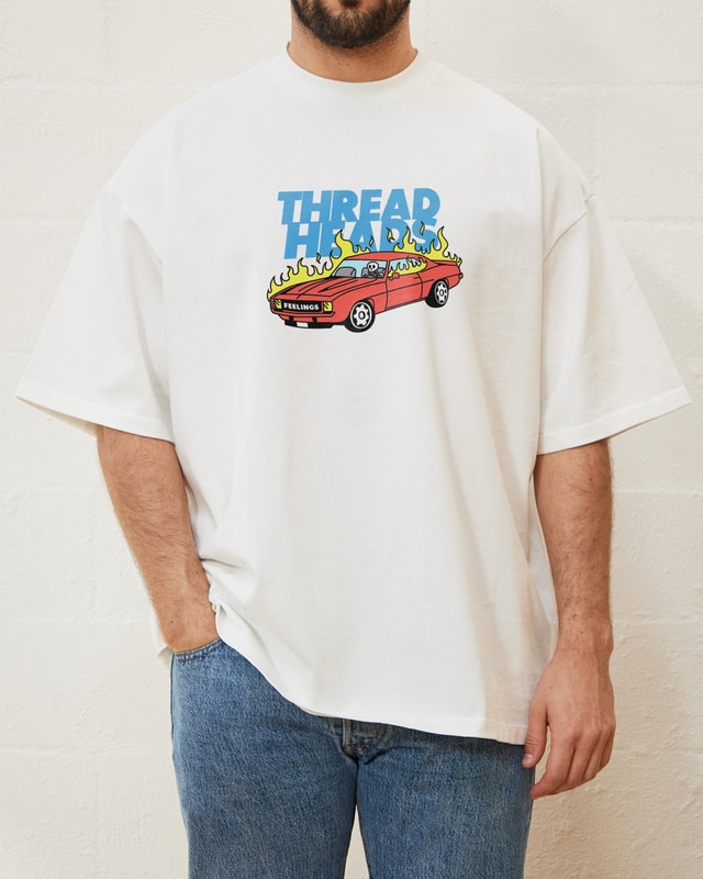 Burning My Feelings Oversized Graphic Tee Unisex 100% Combed Cotton Heavyweight 275gsm