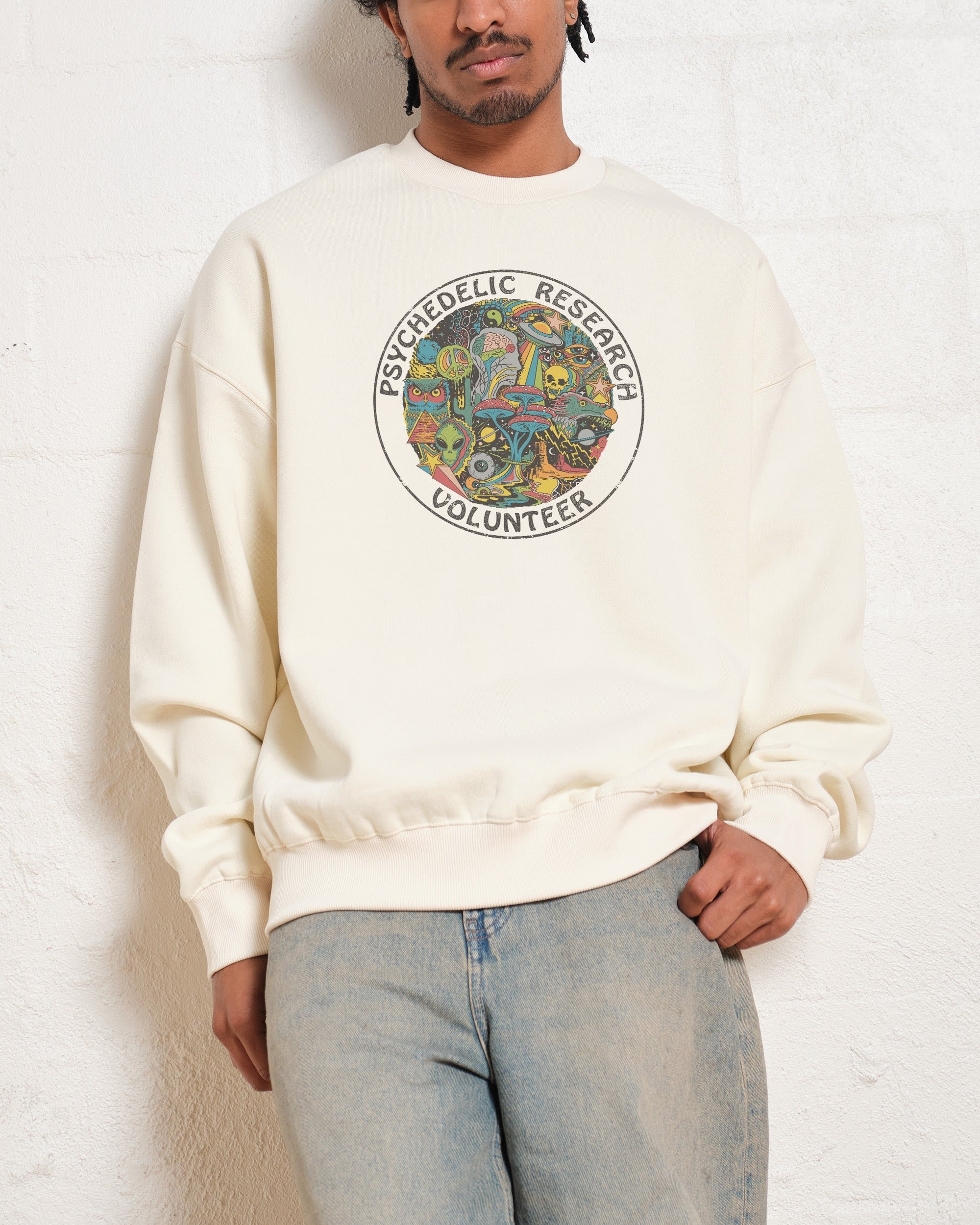 Psychedelic Research Volunteer Unisex Sweatshirt - Steven Rhodes Graphic Print