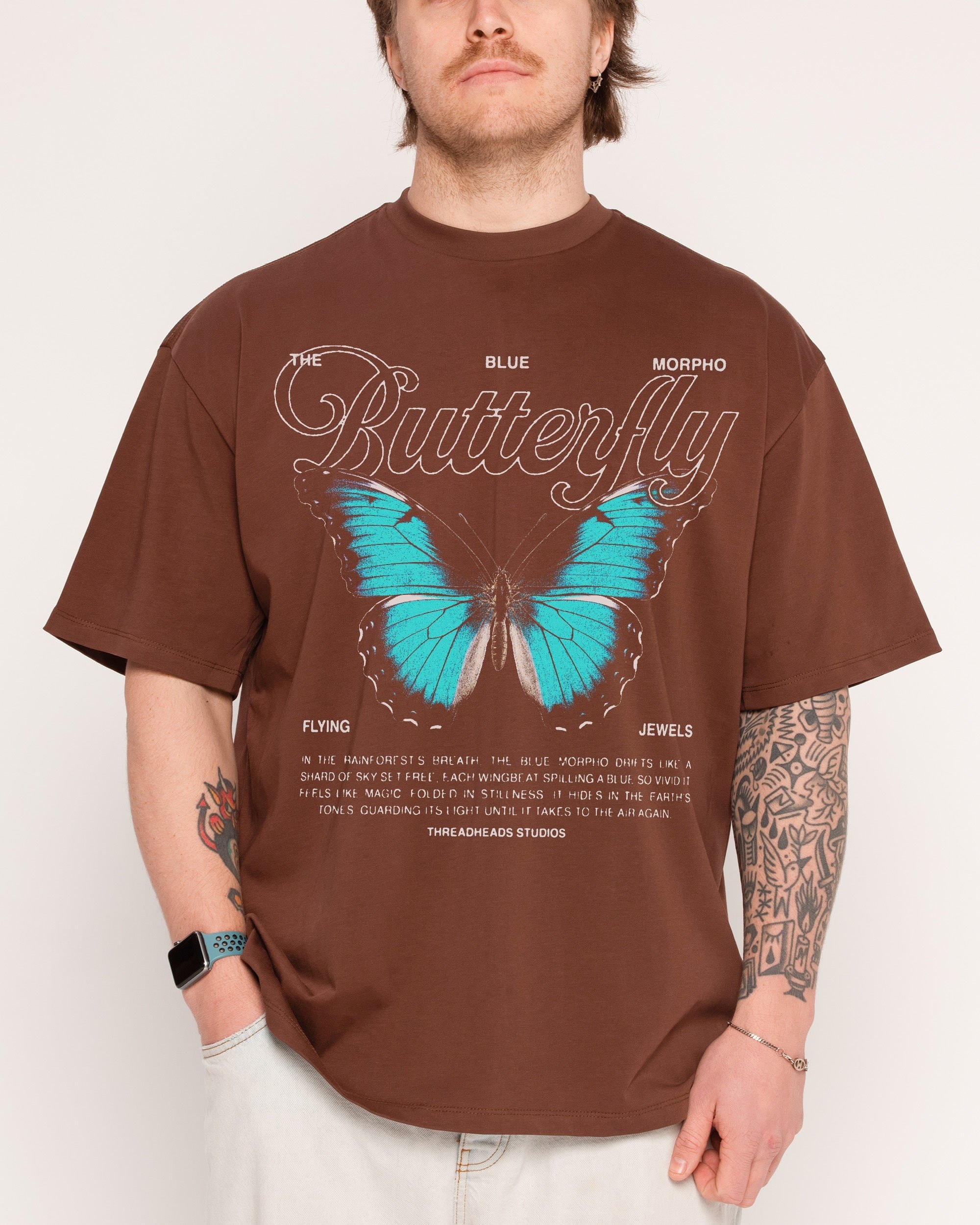 Flying Jewels Oversized Graphic Tee - Unisex 90s Boxy Fit 100% Combed Cotton