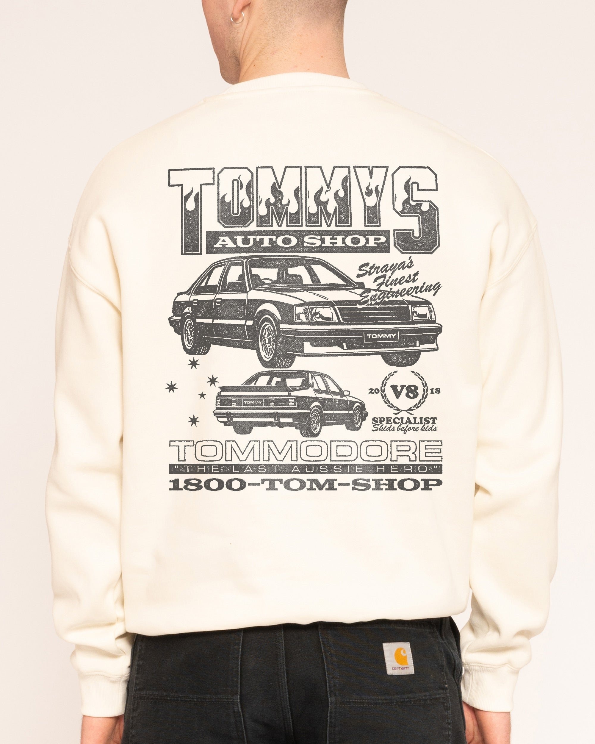Tommy's Auto Shop Unisex Graphic Sweatshirt - 340gsm Cotton Polyester Blend
