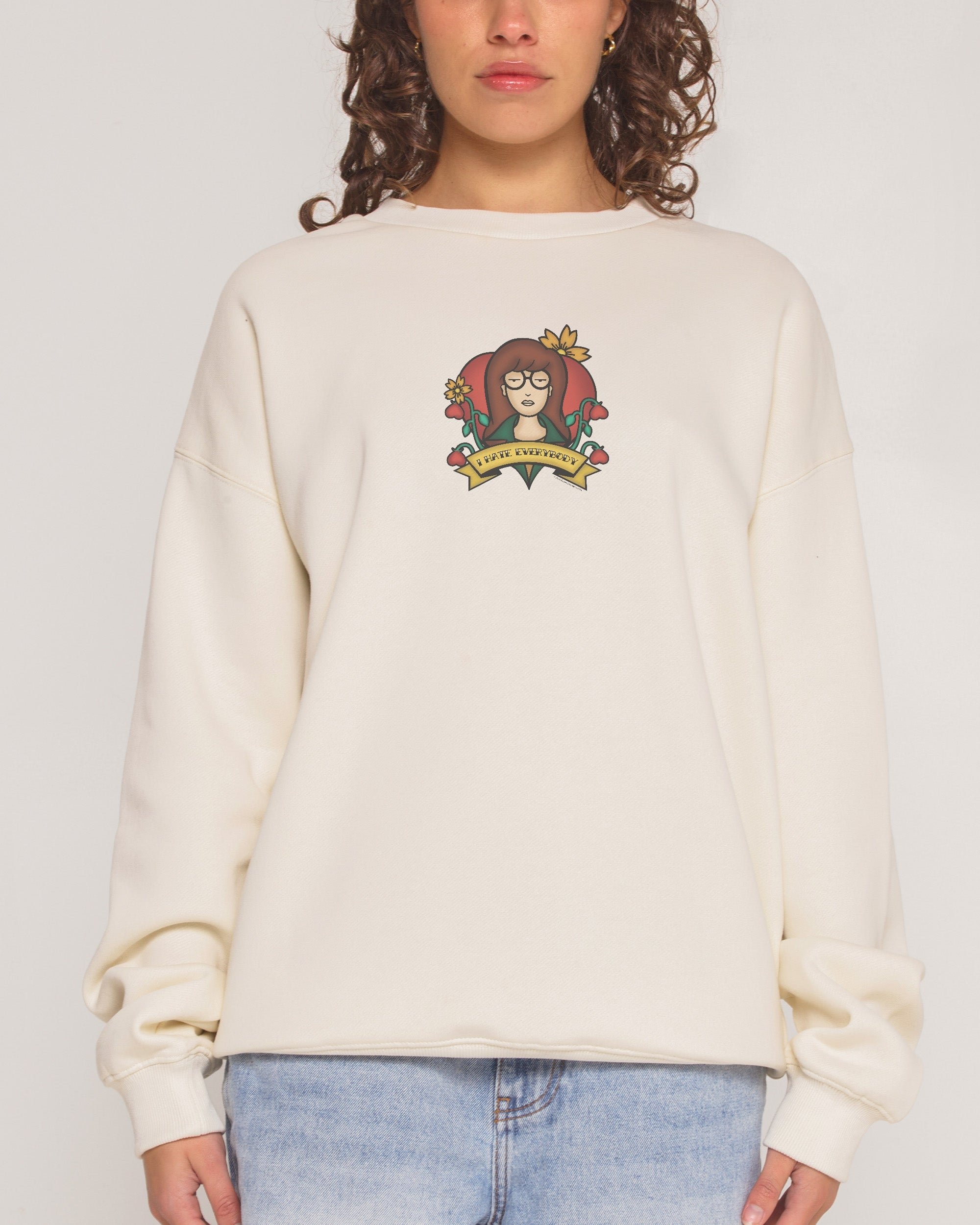 I Hate Everybody Daria Collab Unisex Sweatshirt - 340gsm Cotton-Poly Blend