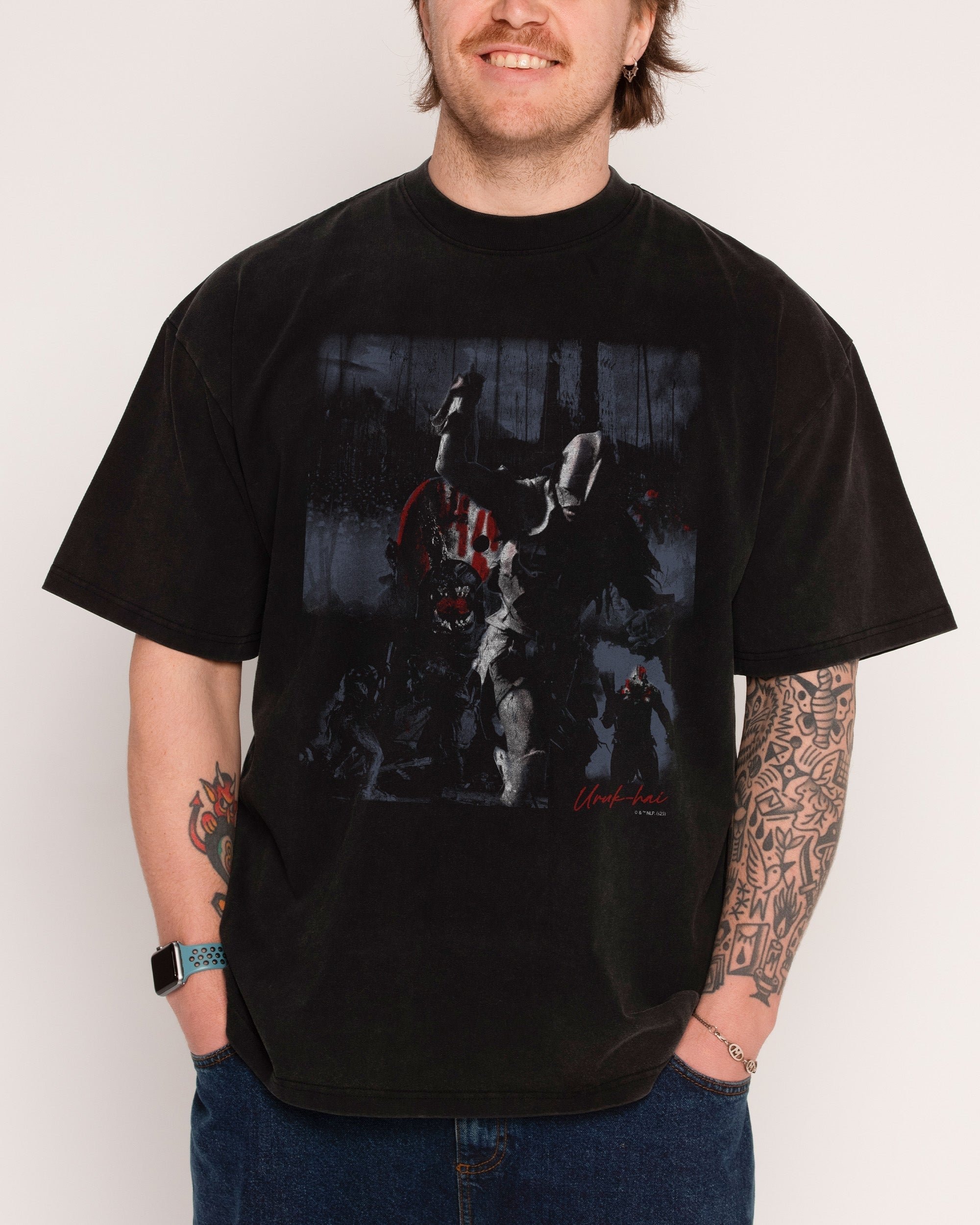 Uruk-hai Oversized Graphic Tee - Lord of the Rings Official Unisex 100% Combed Cotton