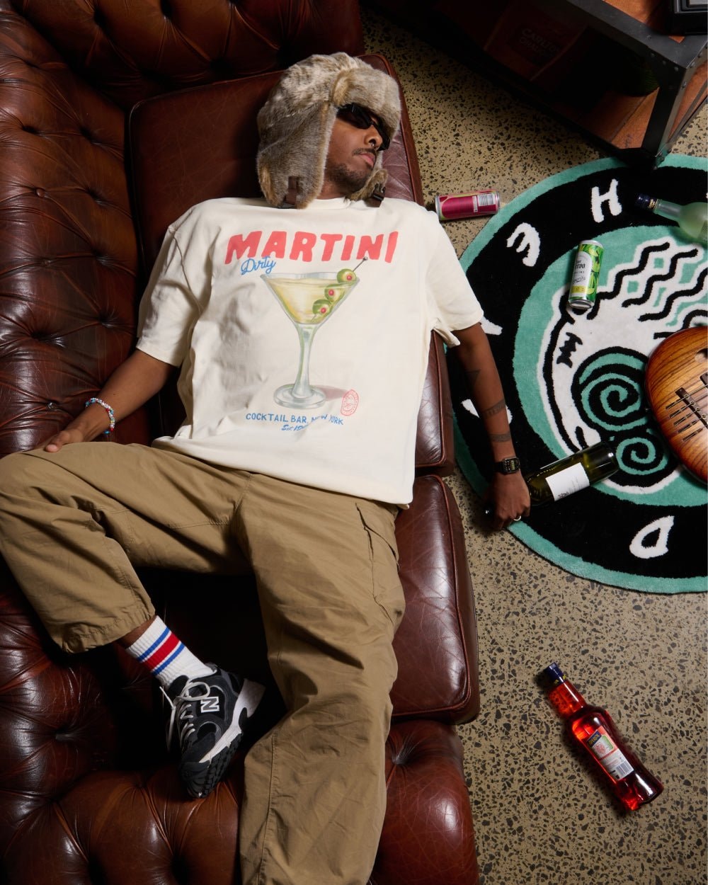 Dirty Martini Oversized Graphic Tee - Unisex 100% Combed Cotton T-Shirt