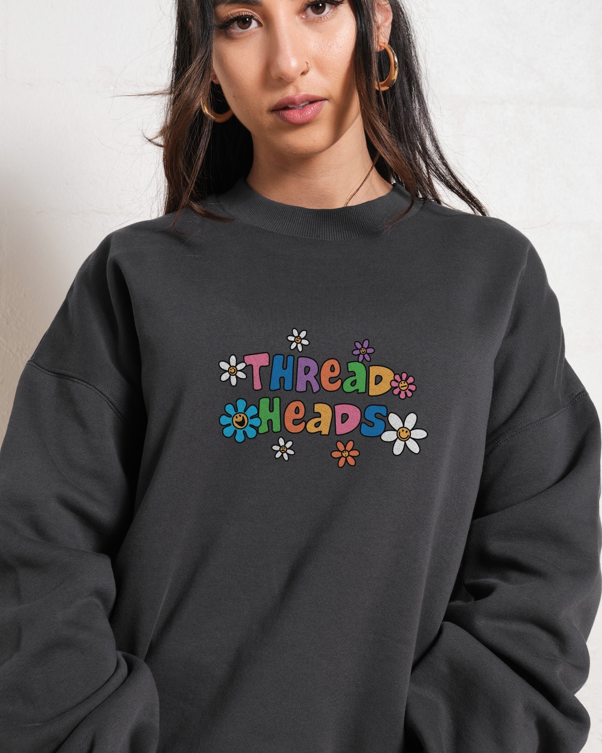 Too Blessed to be Stressed Unisex Sweatshirt - Threadheads Graphic Print, 340gsm Cotton-Poly Blend