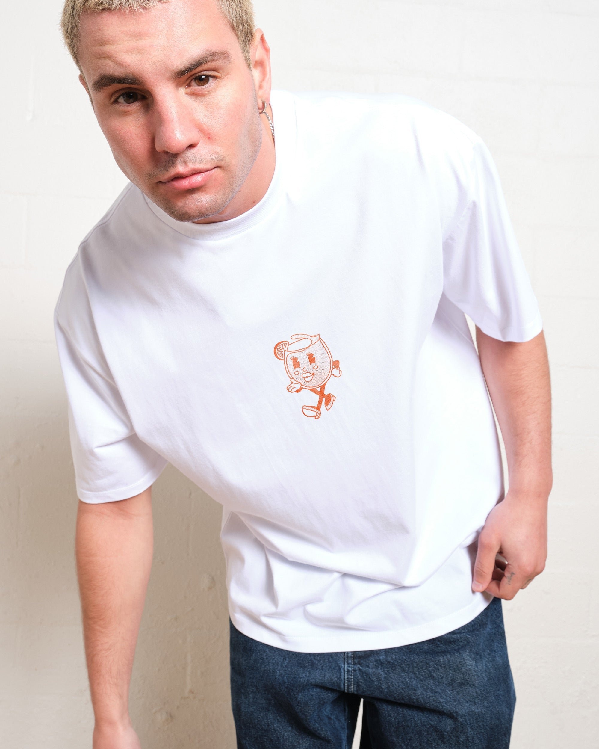 Aperol Spritz Oversized Graphic Tee - Unisex 90s Boxy Fit 100% Combed Cotton
