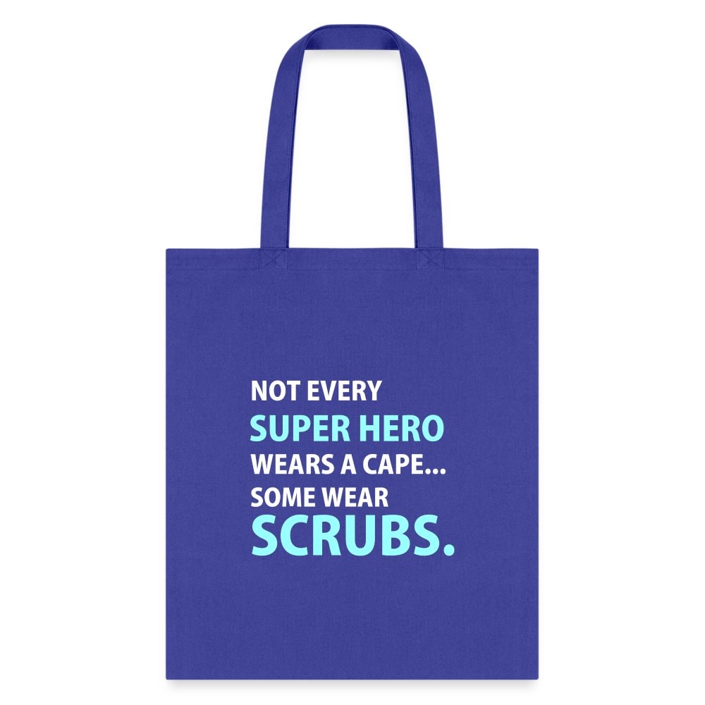 Veterinary Superhero Scrubs Cotton Tote Bag - Vet Tech Gift