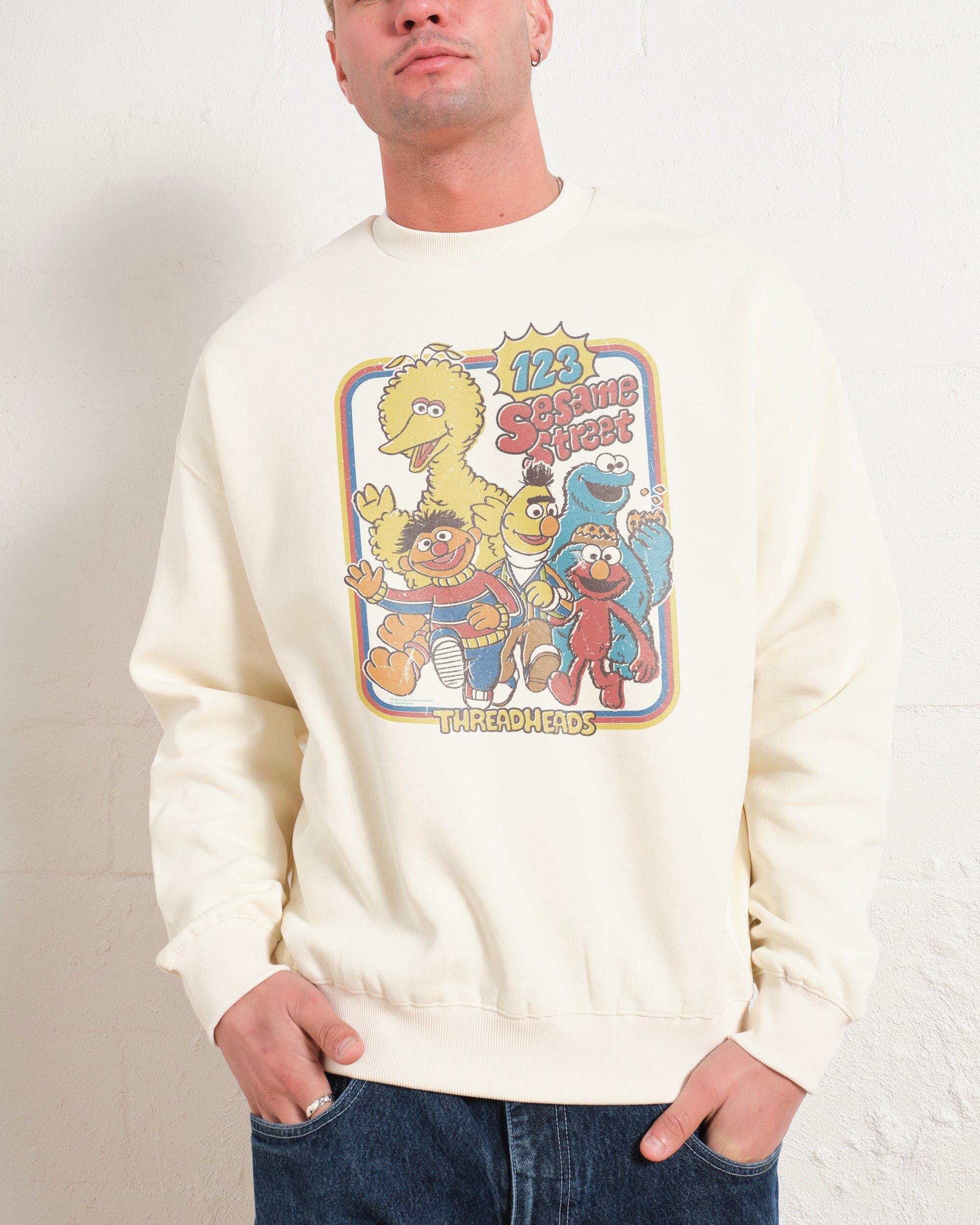 123 Sesame St Unisex Sweatshirt - Premium 340gsm Cotton-Polyester Graphic Print