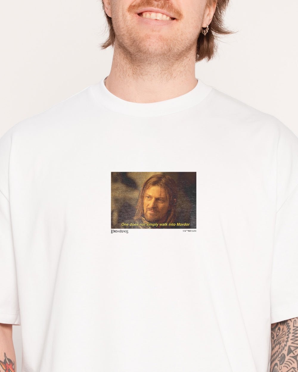 Boromeme Oversized Lord of the Rings Graphic Tee - Unisex 90s Boxy Fit 100% Combed Cotton