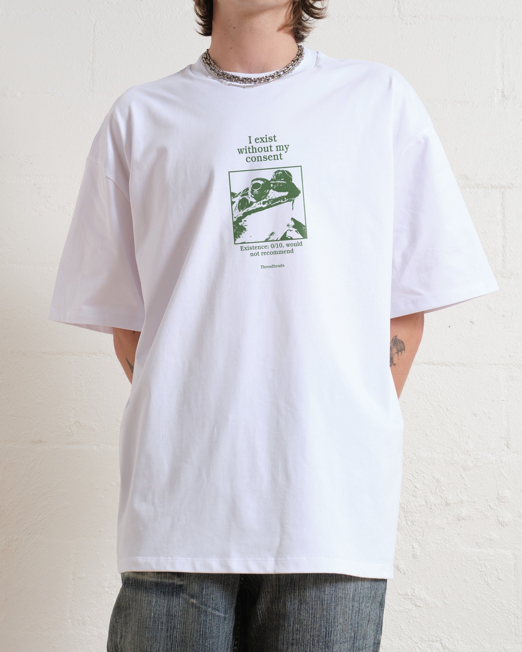 I Exist Without My Consent Oversized Graphic Tee - Unisex 100% Combed Cotton
