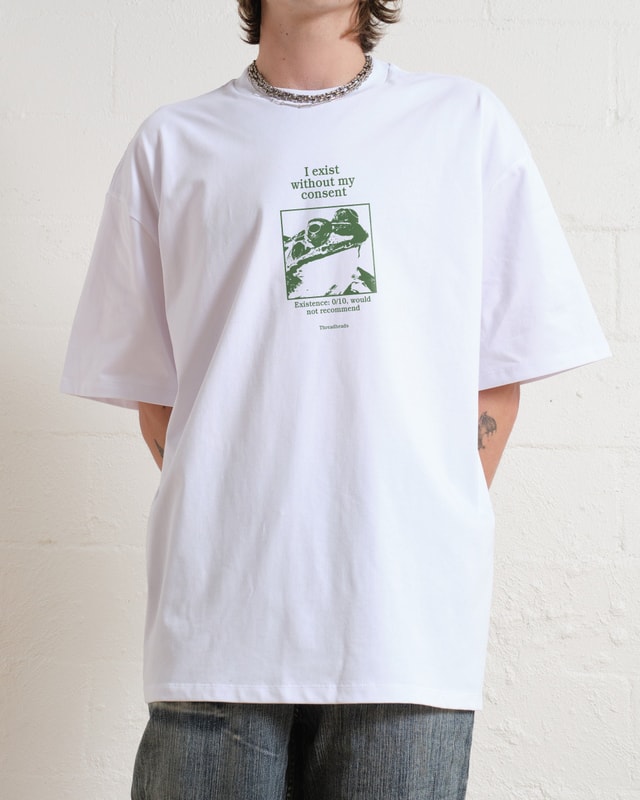 I Exist Without My Consent Oversized Graphic Tee - Unisex 100% Combed Cotton