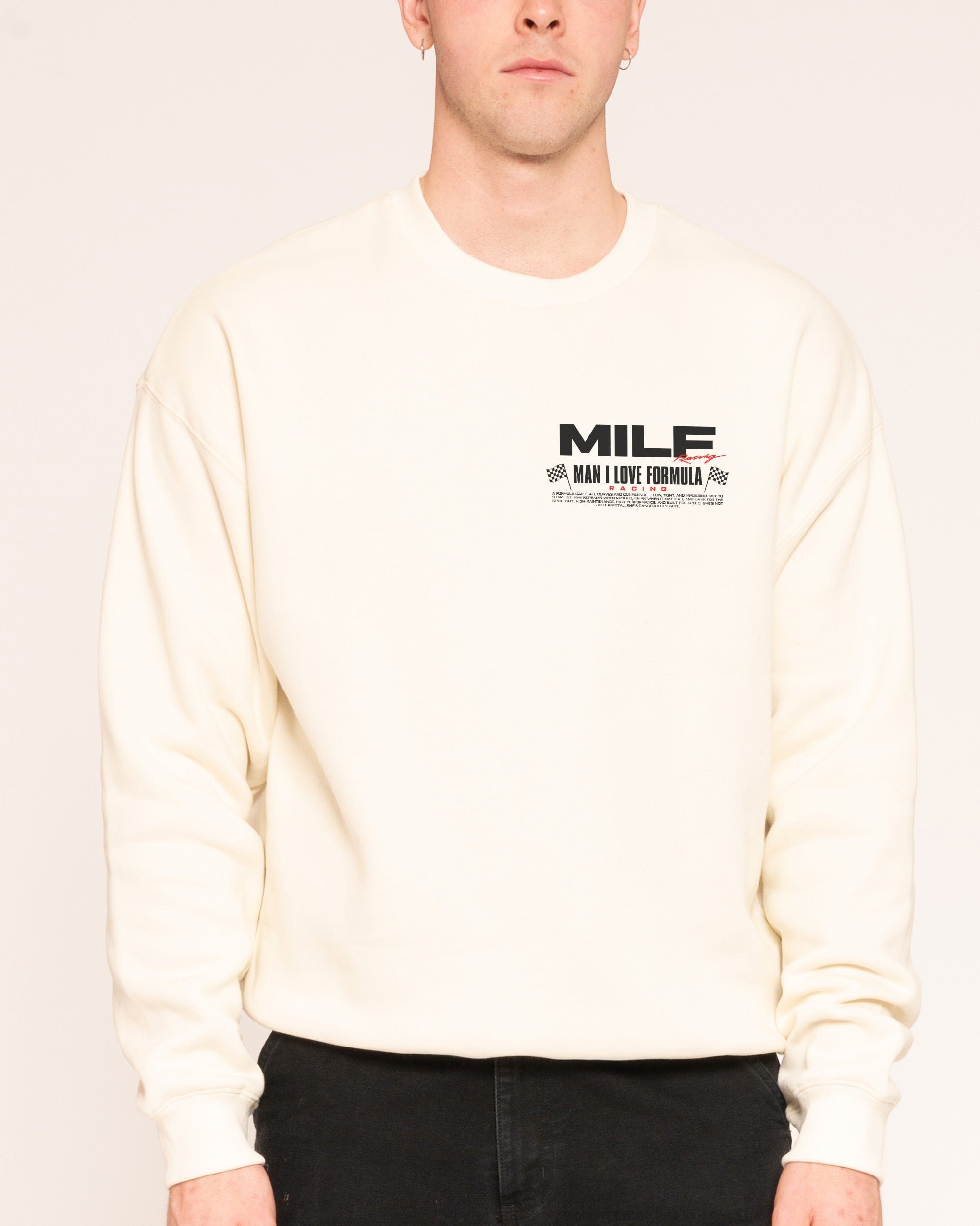 MILF Racing Unisex Sweatshirt - Premium 340gsm Cotton-Polyester Graphic Print