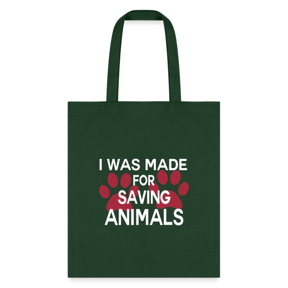 Veterinary I Was Made for Saving Animals Cotton Tote Bag - Durable Canvas 15x16