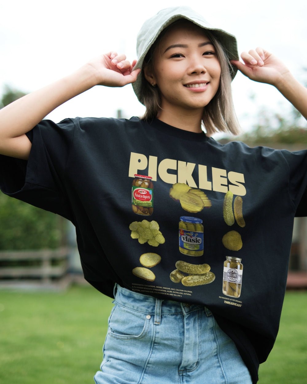 Pickles Oversized Graphic Tee - Threadheads Unisex 90s Boxy Fit 100% Combed Cotton