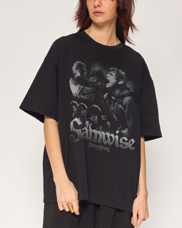 Samwise Oversized Graphic Tee - Lord of the Rings Collab, Heavyweight 100% Combed Cotton Unisex