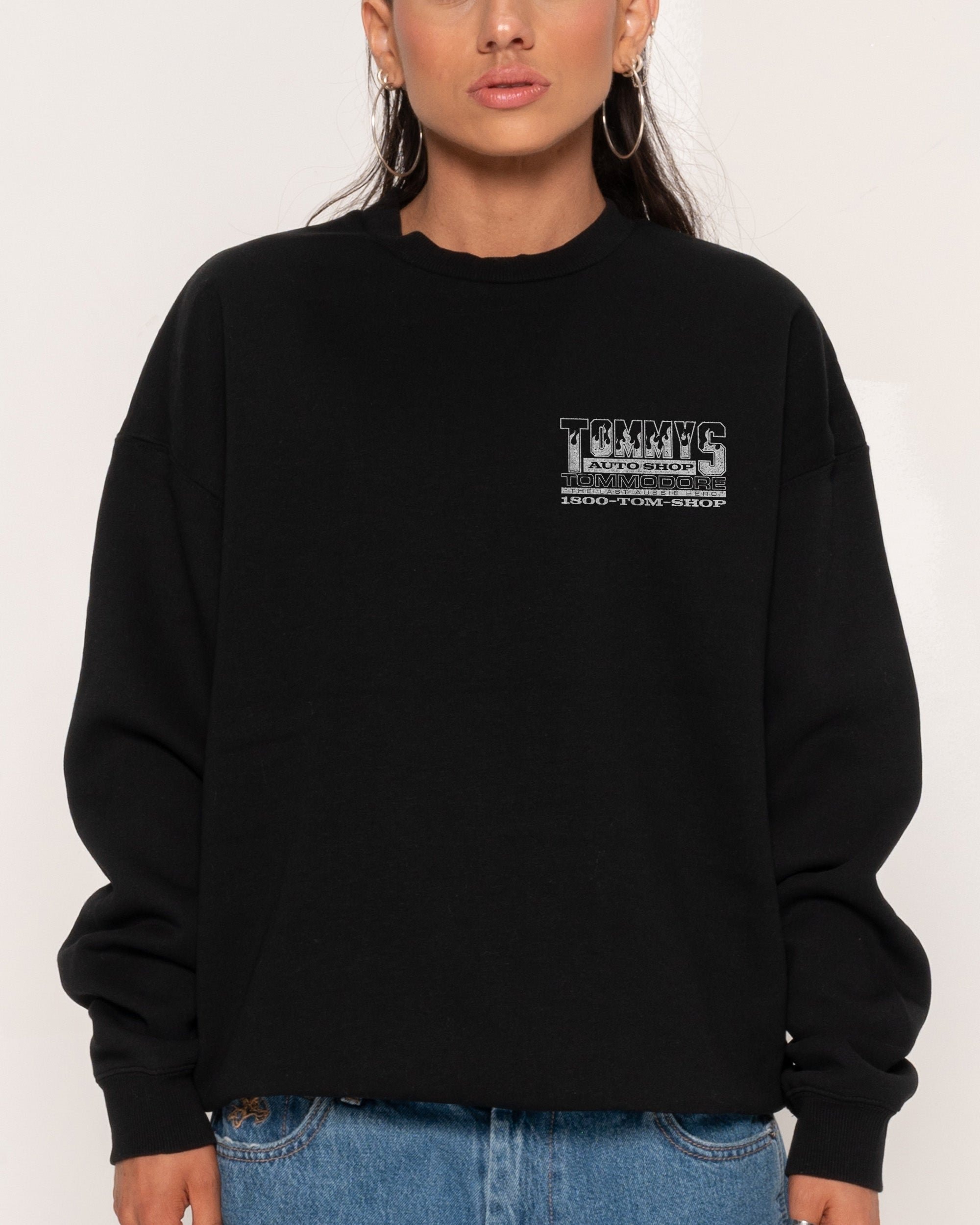 Tommy's Auto Shop Unisex Graphic Sweatshirt - 340gsm Cotton Polyester Blend