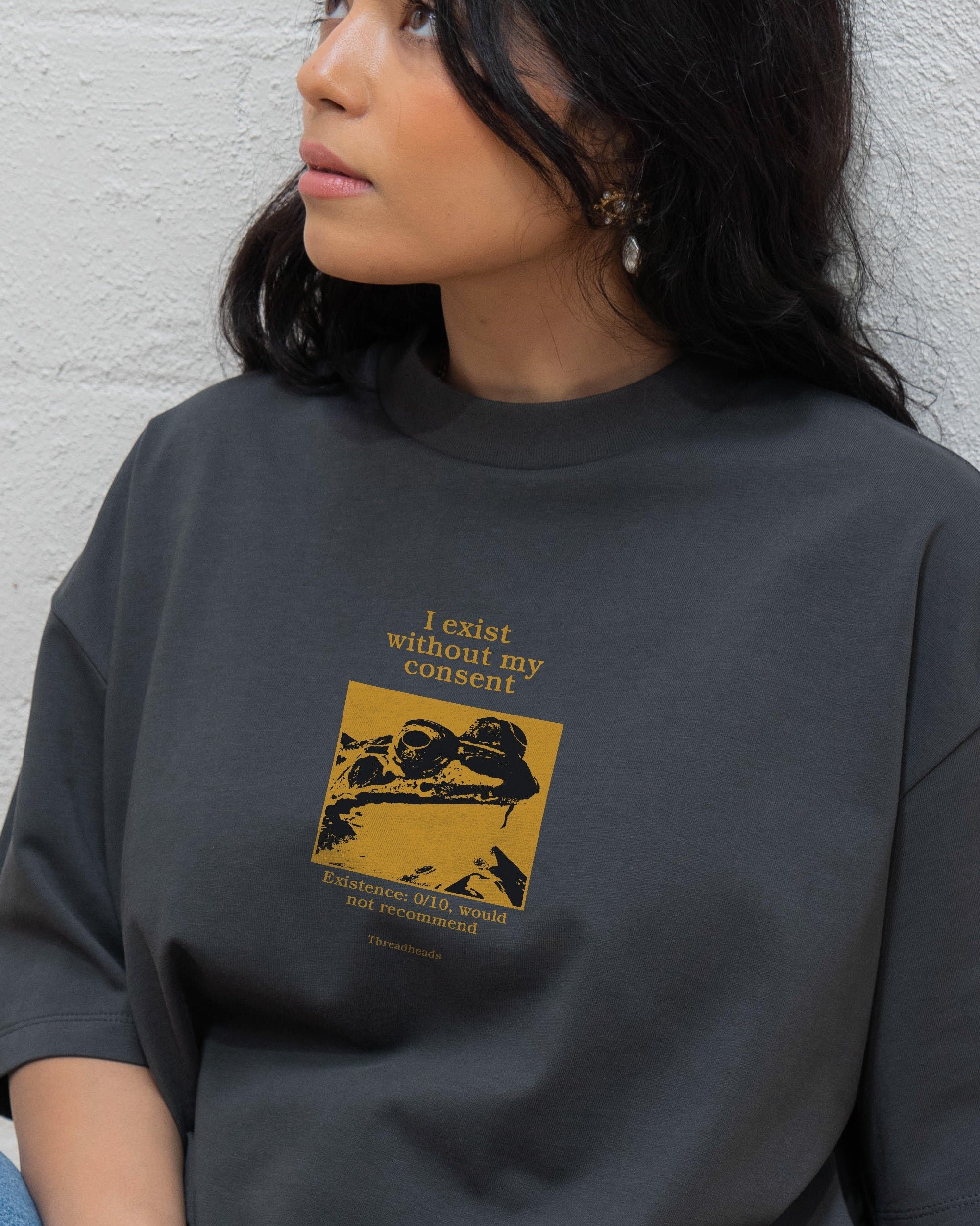 I Exist Without My Consent Oversized Graphic Tee - Unisex 100% Combed Cotton