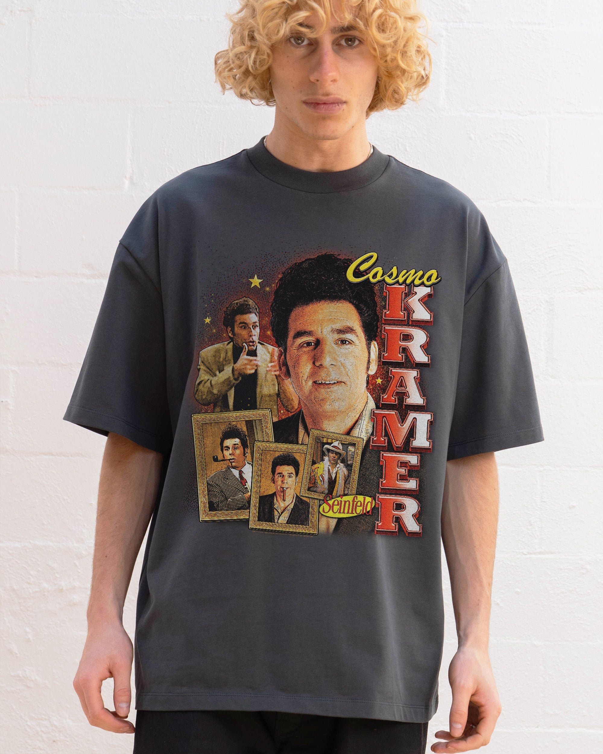 Cosmo Kramer Oversized Graphic Tee - Seinfeld Official Collab Unisex 100% Combed Cotton