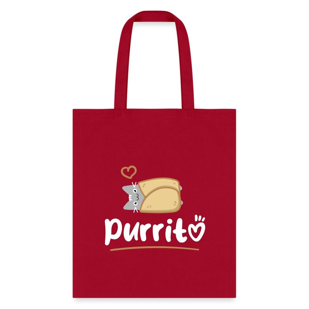 Purritto Cotton Tote Bag - Veterinary Medicine Designs for Vet Techs Students Staff