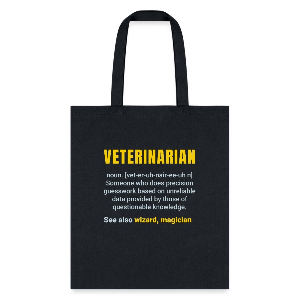 Veterinarian Definition Cotton Tote Bag - Veterinary Medicine Design