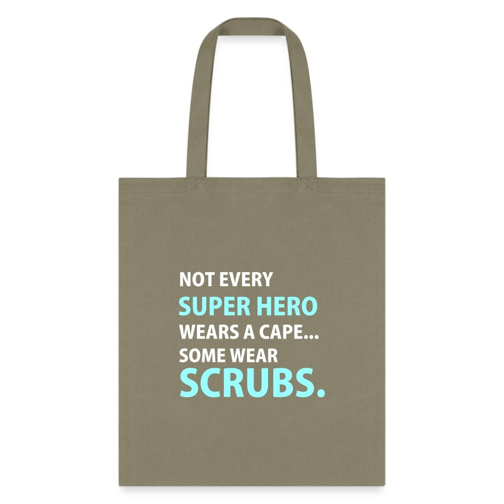 Veterinary Superhero Scrubs Cotton Tote Bag - Vet Tech Gift