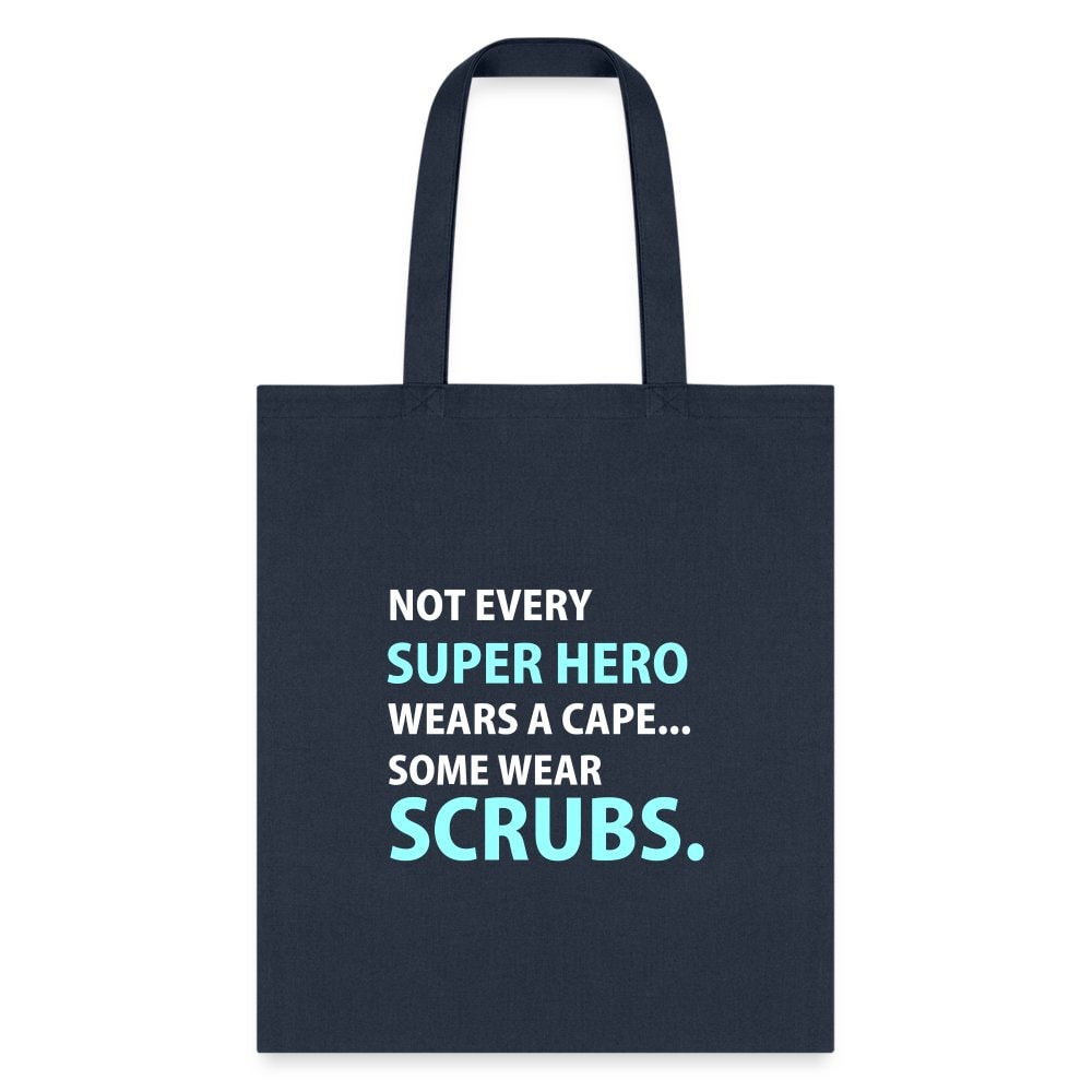 Veterinary Superhero Scrubs Cotton Tote Bag - Vet Tech Gift