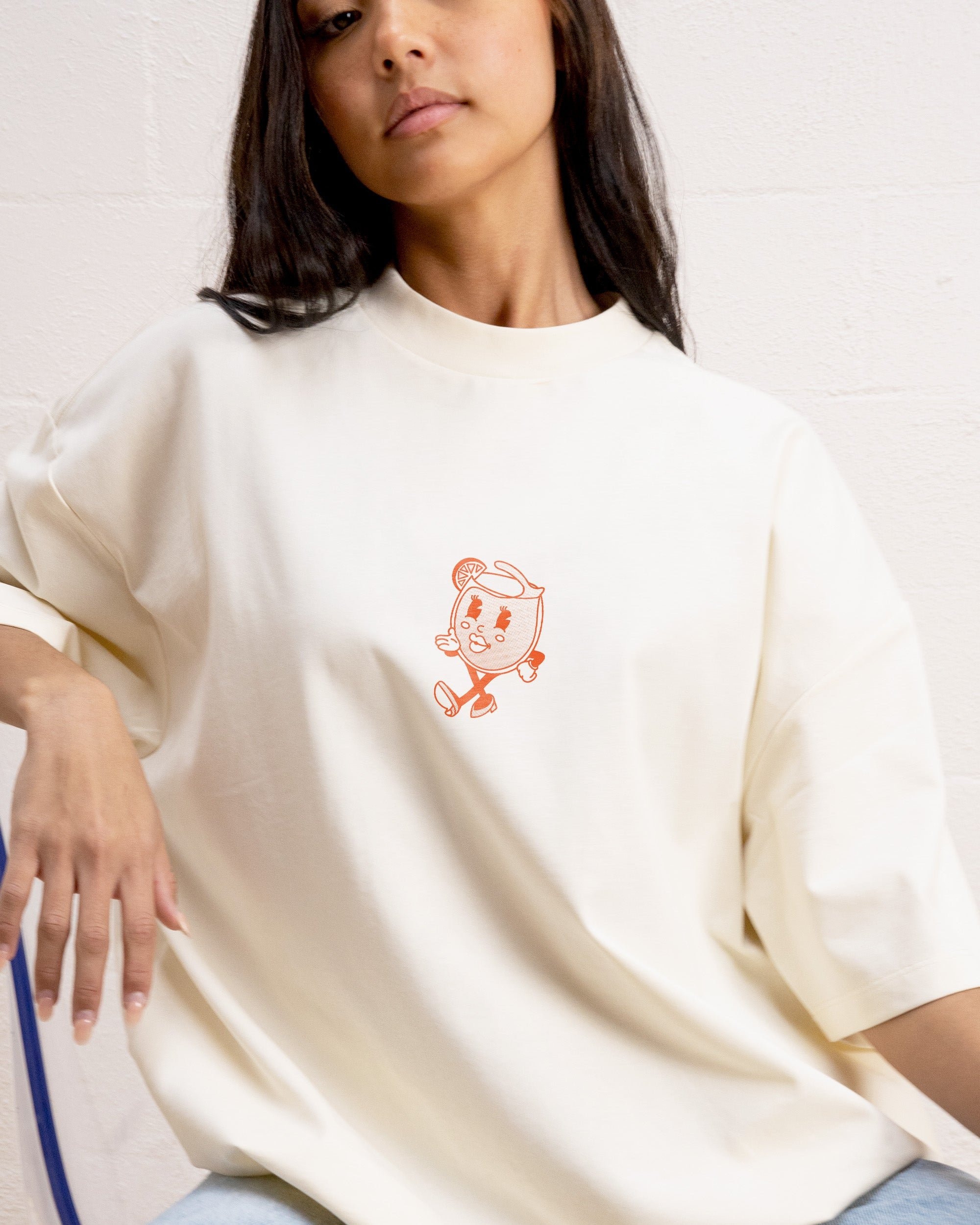 Aperol Spritz Oversized Graphic Tee - Unisex 90s Boxy Fit 100% Combed Cotton