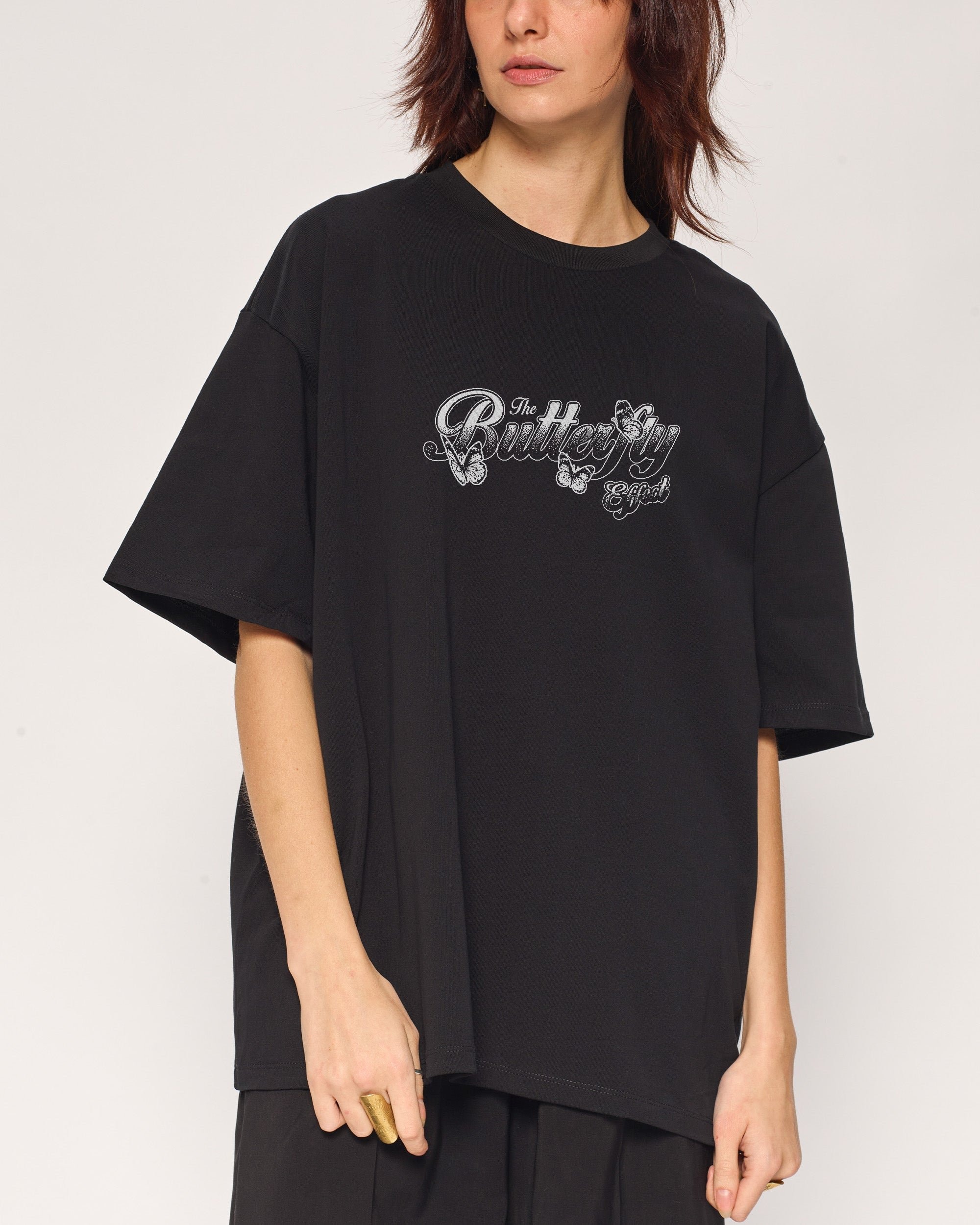 Butterfly Effect Oversized Graphic Tee - Threadheads Unisex 90s Boxy Fit 100% Combed Cotton