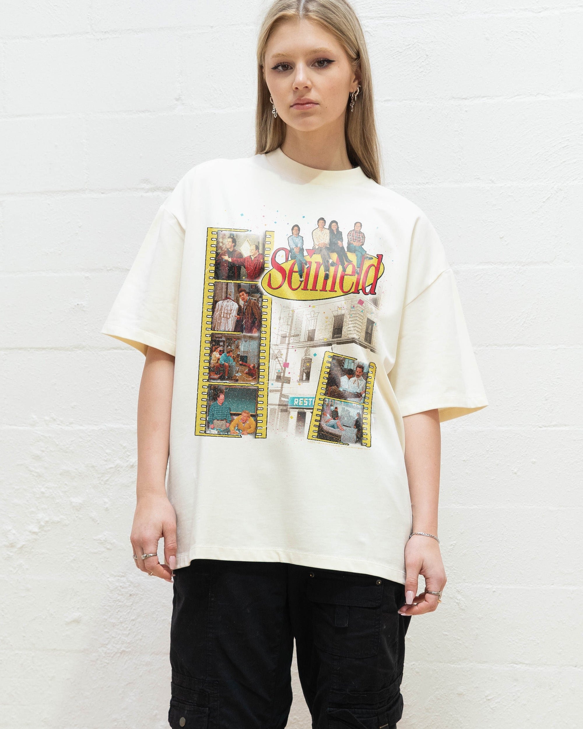 Seinfeld Scenes Oversized Graphic T-Shirt Unisex 90s Boxy Fit 100% Combed Cotton
