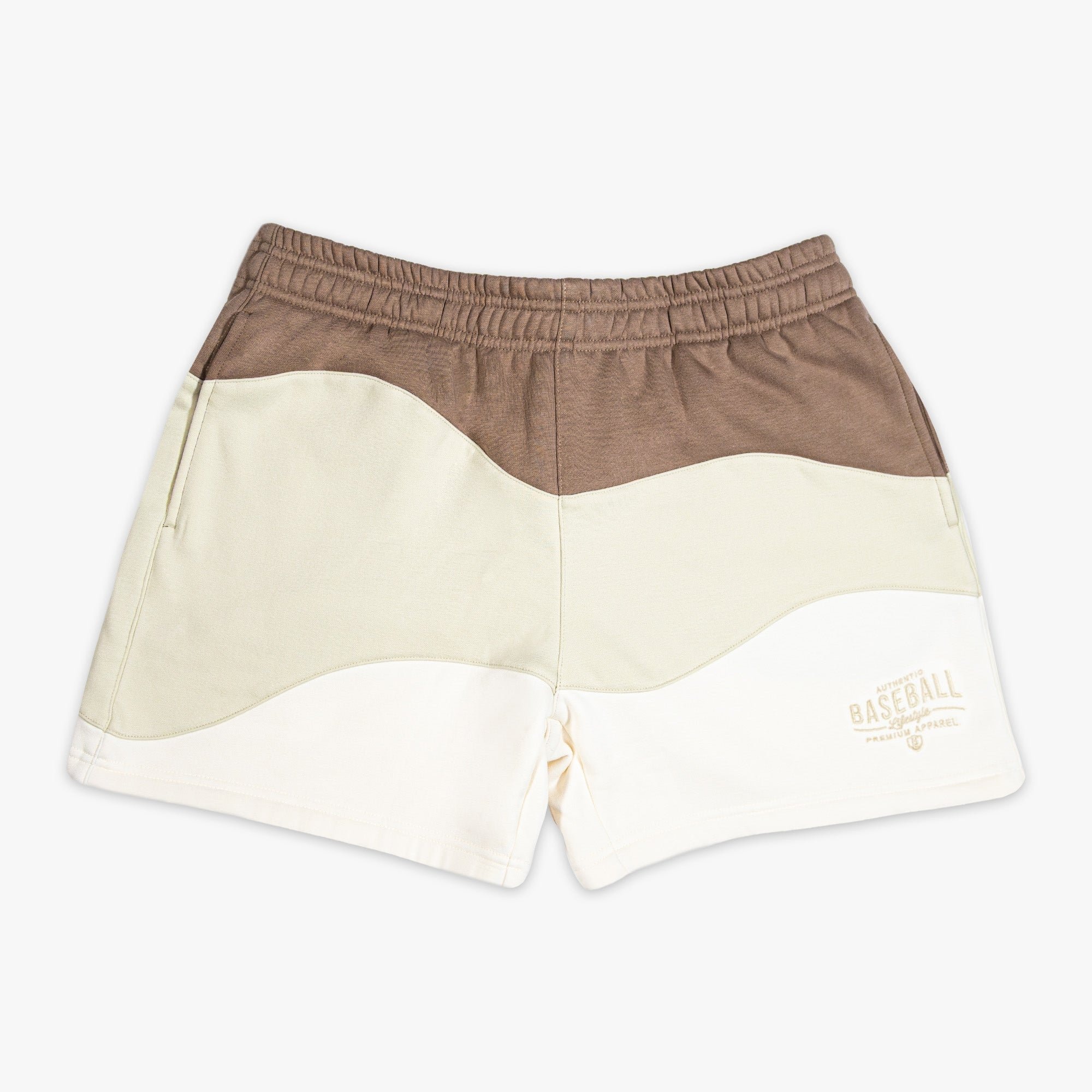 BSBL Wave Youth Sweatshorts - Neutral, Polyester Cotton, Elastic Waistband