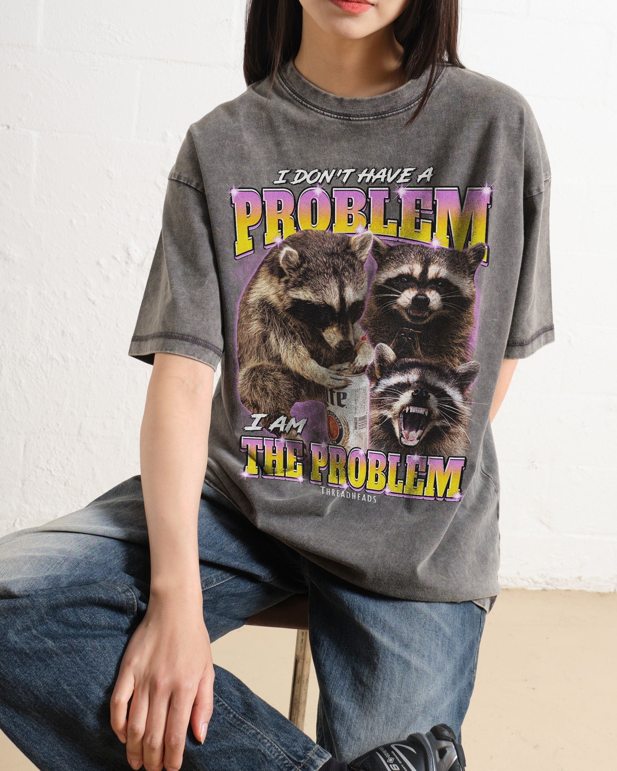 I Am The Problem Oversized Graphic Tee - Unisex 90s Boxy Fit 100% Combed Cotton
