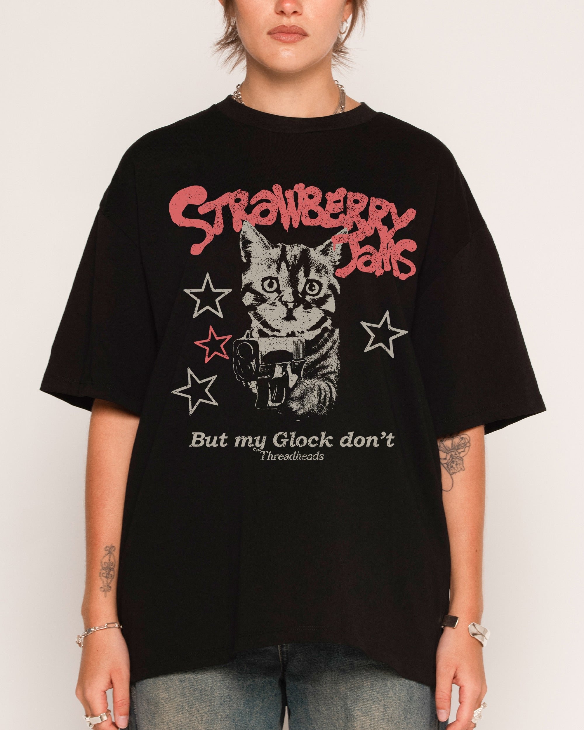 Strawberry Jams Oversized Unisex Tee - Threadheads 90s Graphic T-Shirt