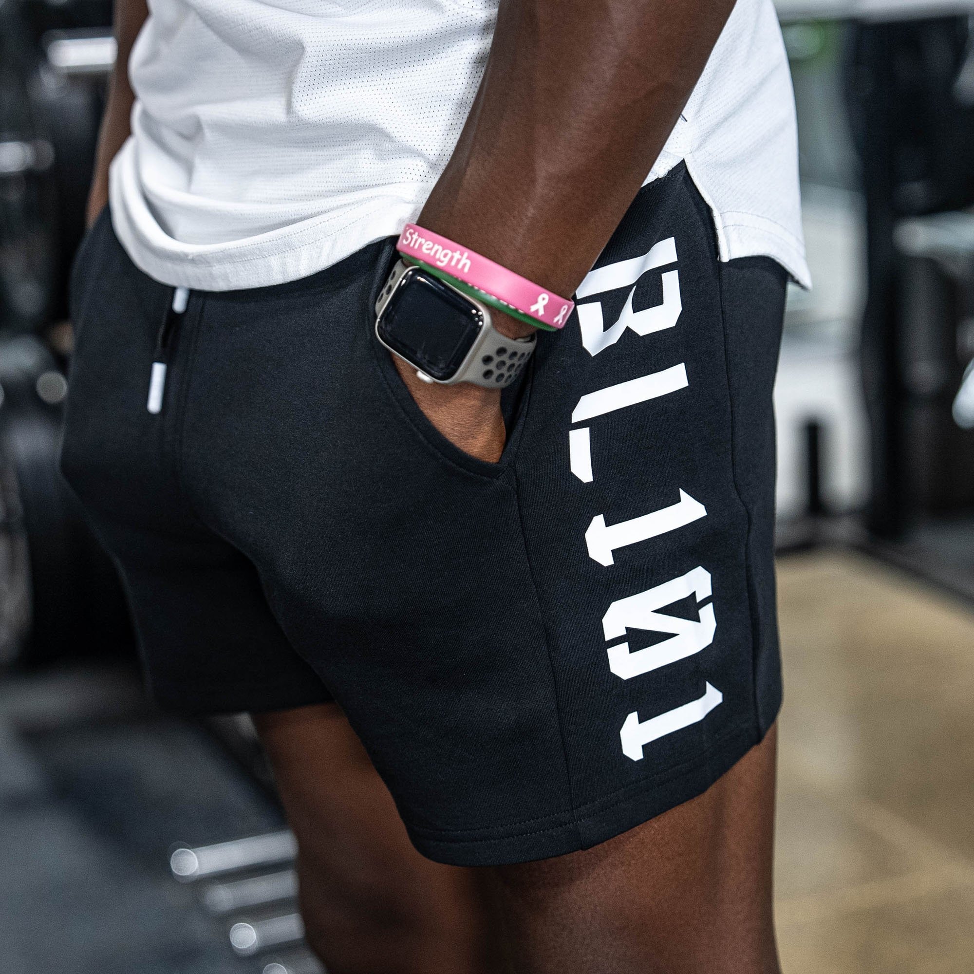Diamond Relaxed Fit Youth Sweatshorts Black/White