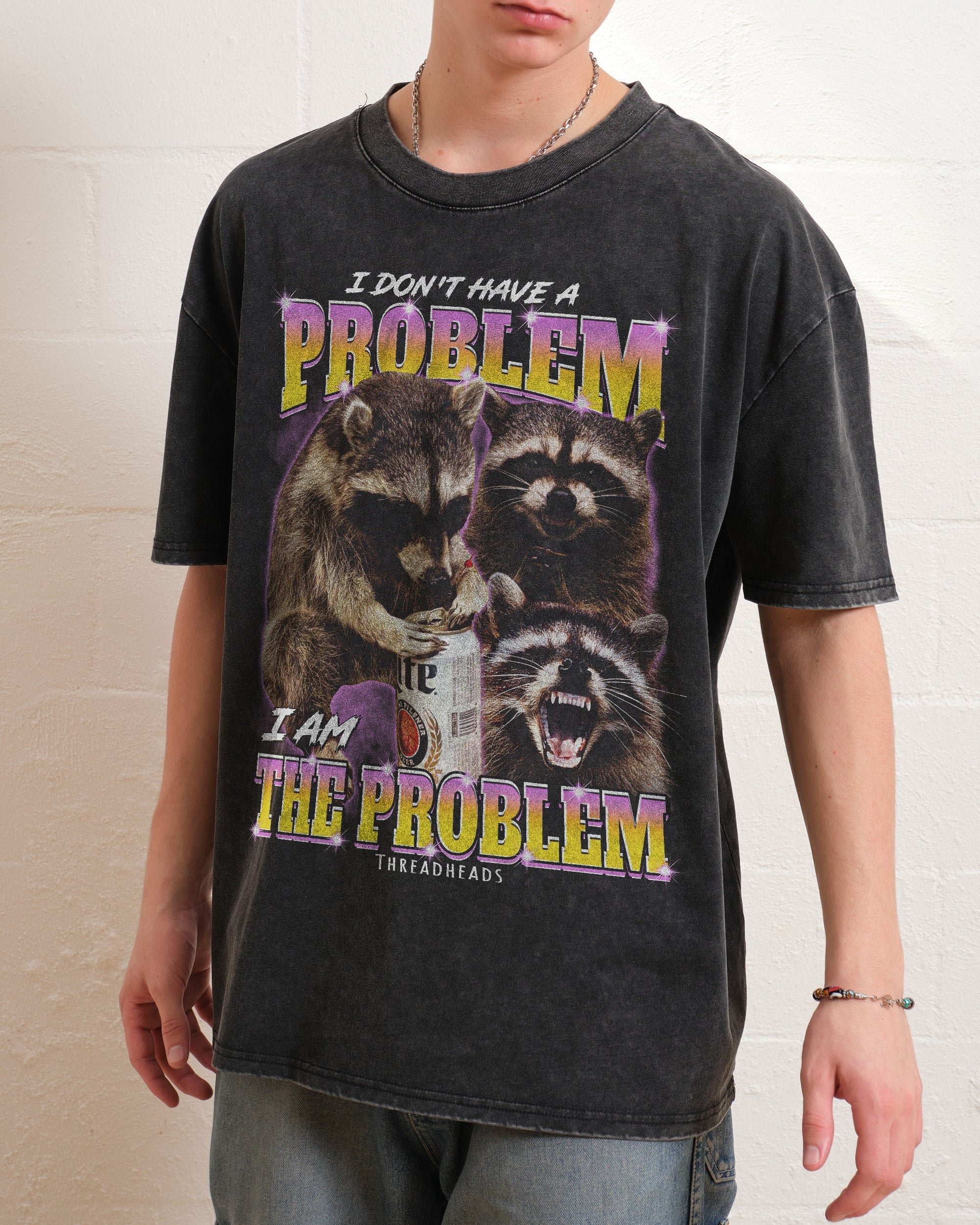 I Am The Problem Oversized Graphic Tee - Unisex 90s Boxy Fit 100% Combed Cotton
