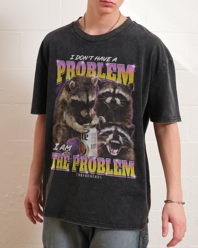 I Am The Problem Oversized Graphic Tee - Unisex 90s Boxy Fit 100% Combed Cotton
