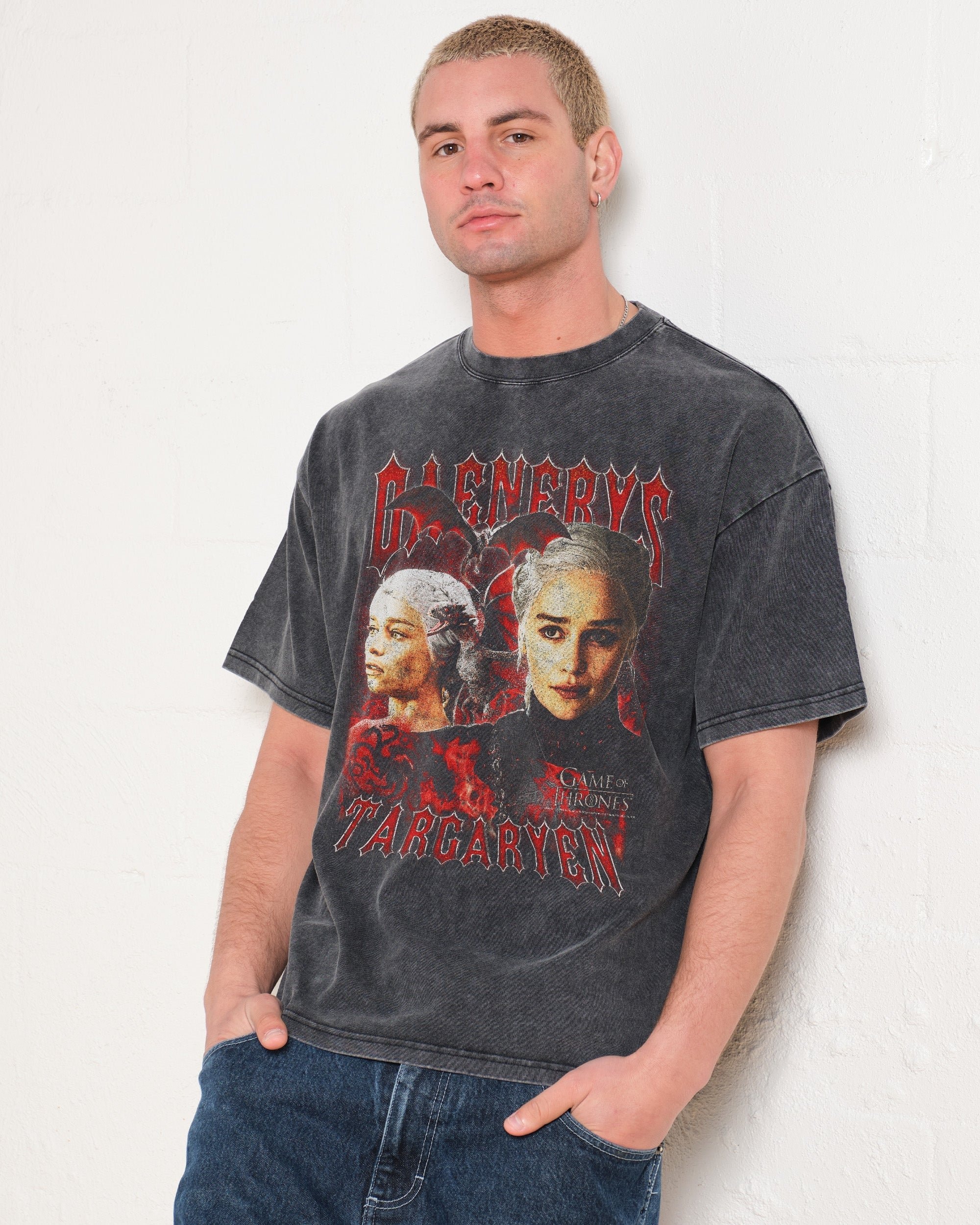 Vintage Daenerys Targaryen Oversized Graphic Tee Unisex Game of Thrones 90s Boxy Fit