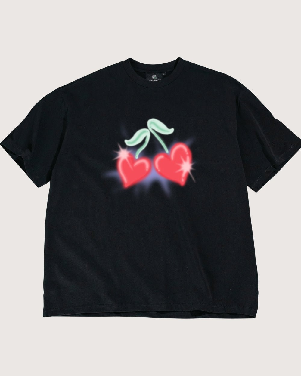 Love Cherry Oversized Graphic Tee - Threadheads Unisex 90s Boxy Fit 100% Combed Cotton