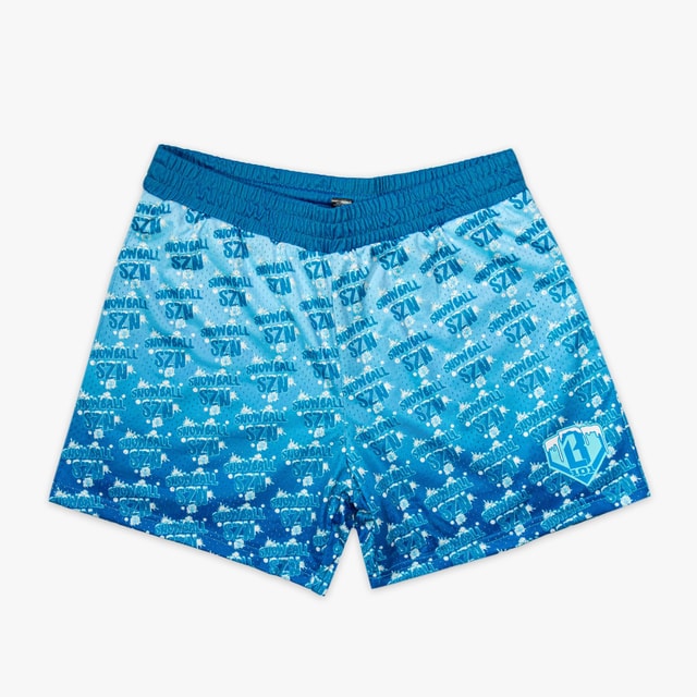 Snowball SZN Mesh Shorts - Baseball Lifestyle 101 Allover Pattern 5" Inseam