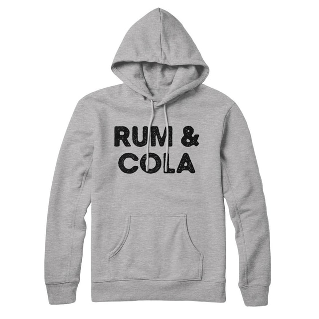 Rum And Cola Graphic Pullover Hoodie - Unisex Cotton Polyester Blend