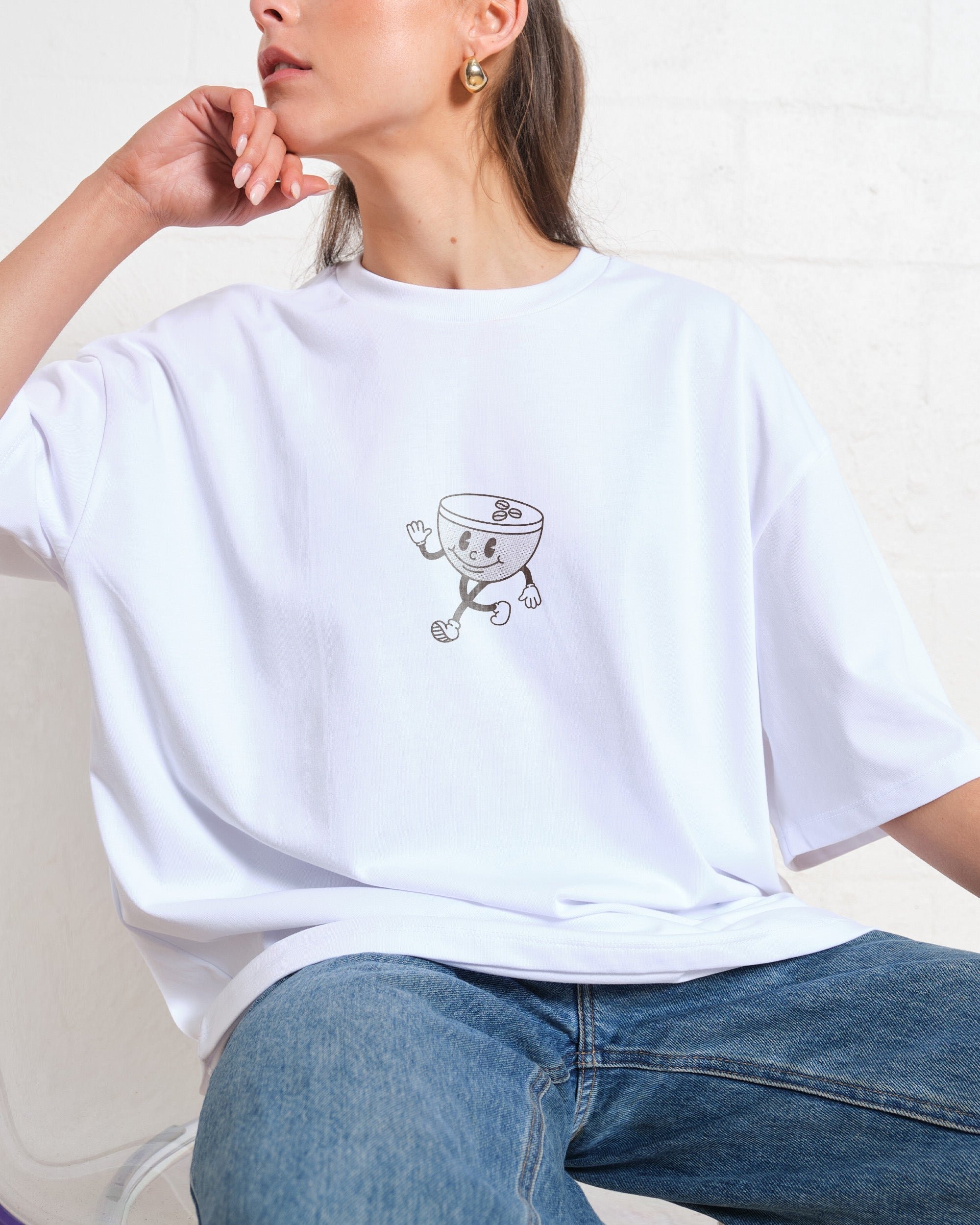 Espresso Martini Oversized Graphic Tee - Unisex 90s Boxy Fit 100% Combed Cotton