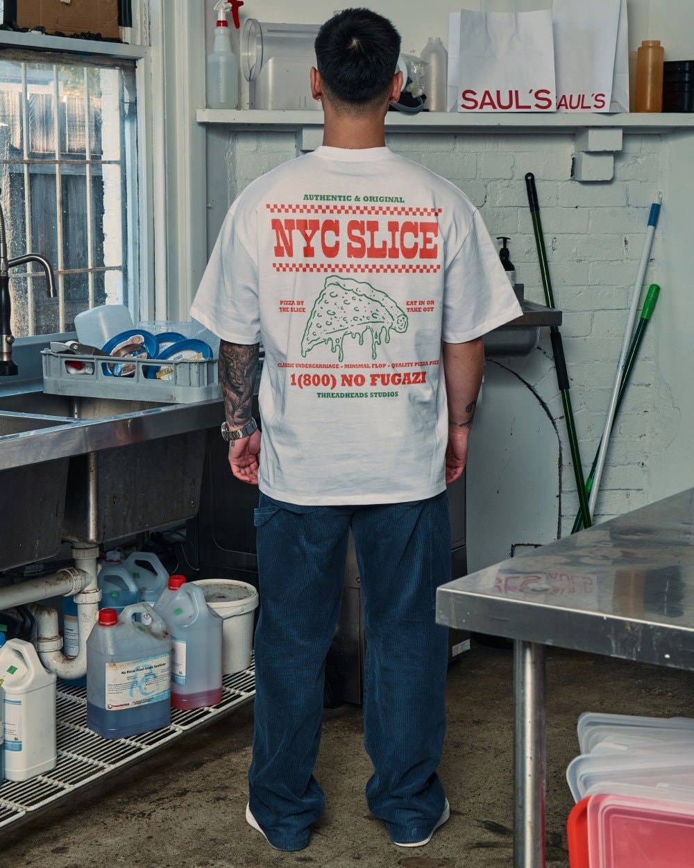 NYC Slice Oversized Graphic Tee - Premium 100% Combed Cotton Unisex T-Shirt