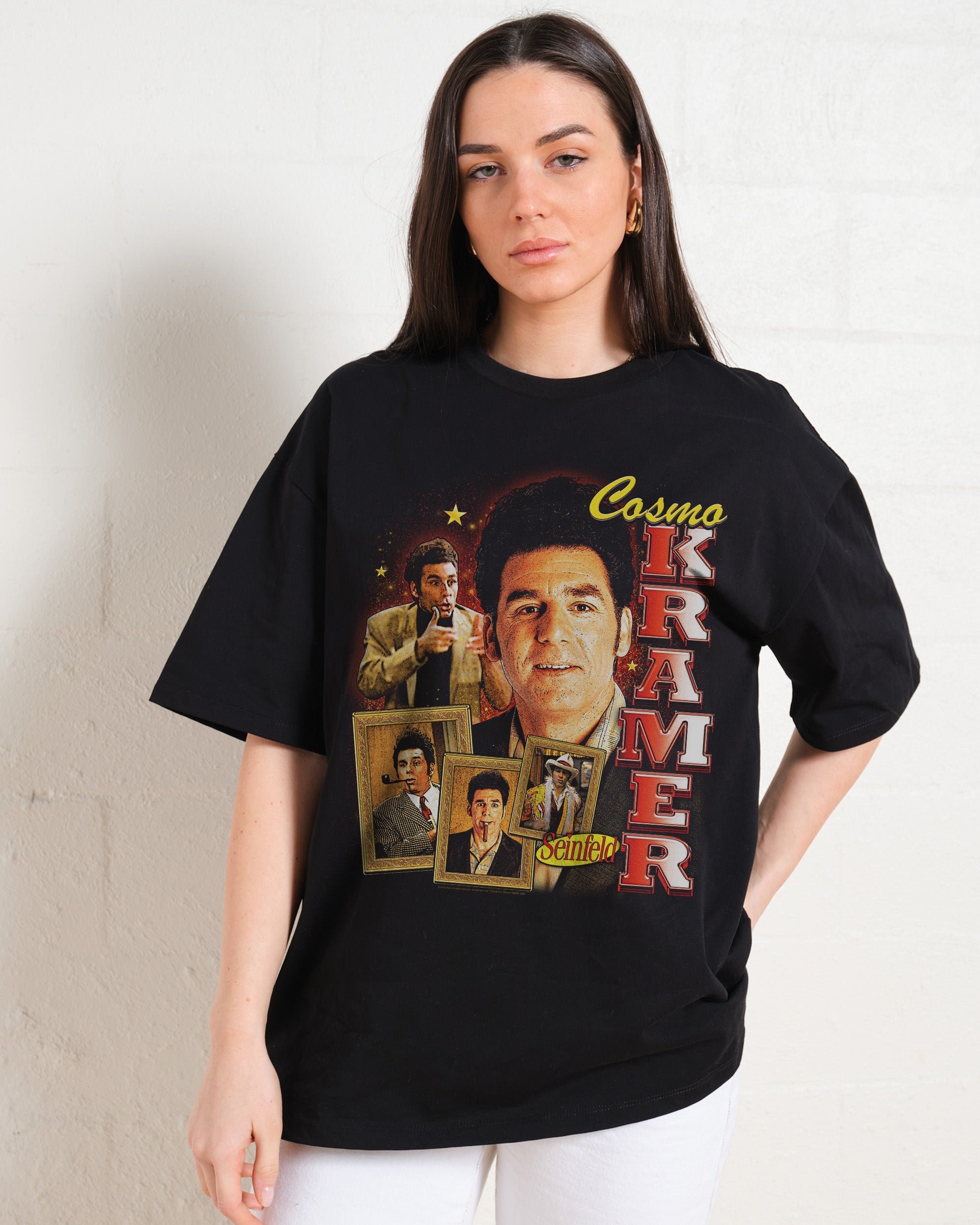 Cosmo Kramer Oversized Graphic Tee - Seinfeld Official Collab Unisex 100% Combed Cotton