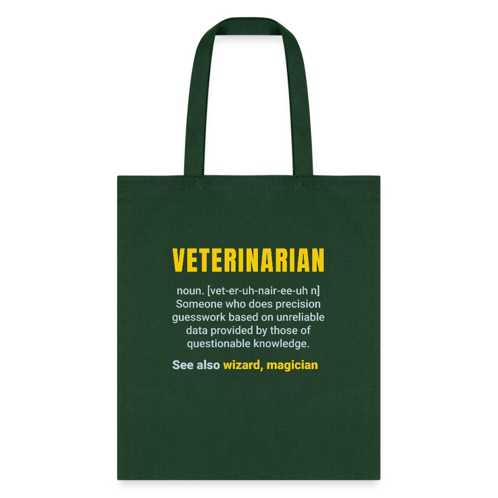 Veterinarian Definition Cotton Tote Bag - Veterinary Medicine Design