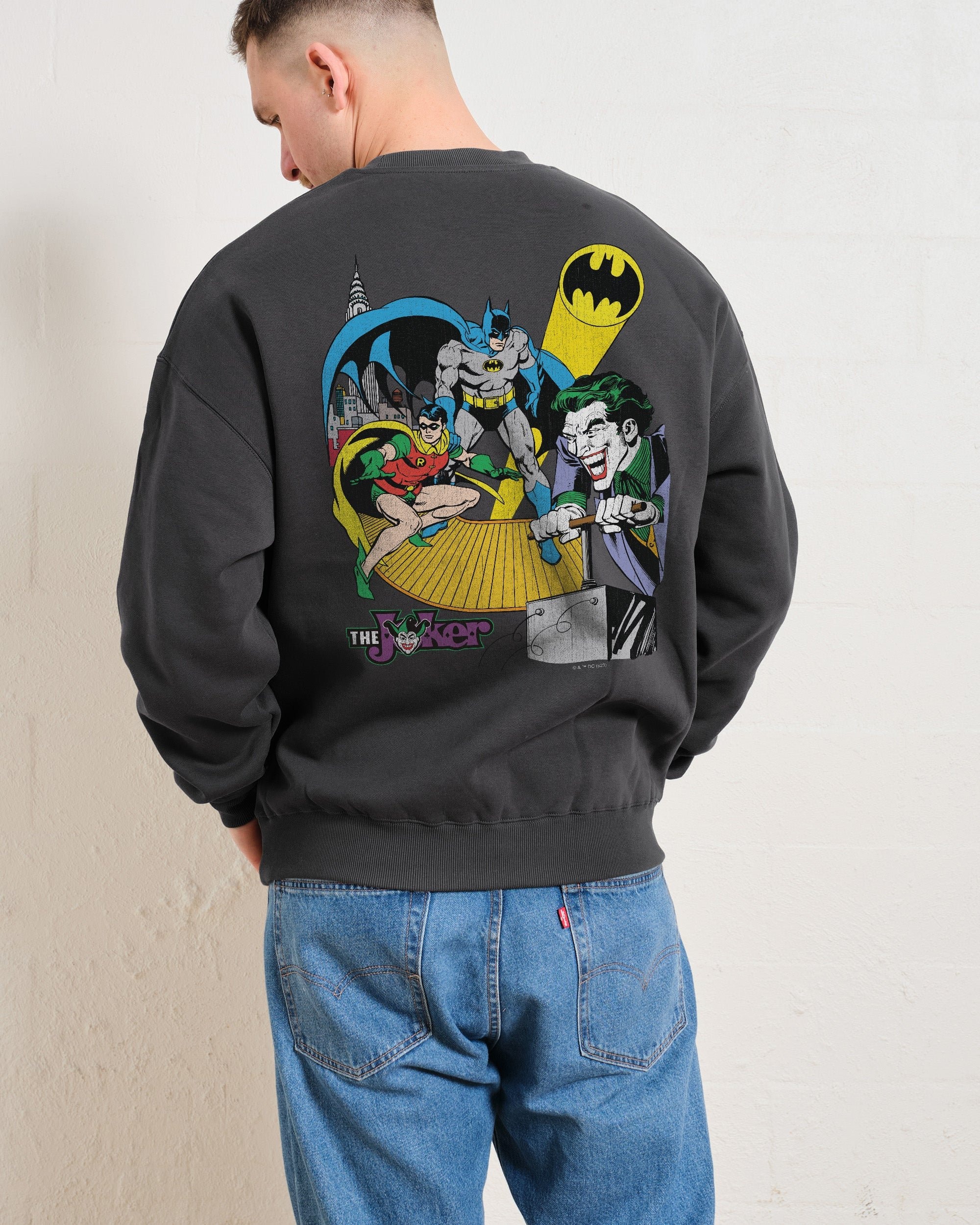 Exploding Gotham City Unisex Sweatshirt DC Comics Official 340gsm Cotton-Poly Blend