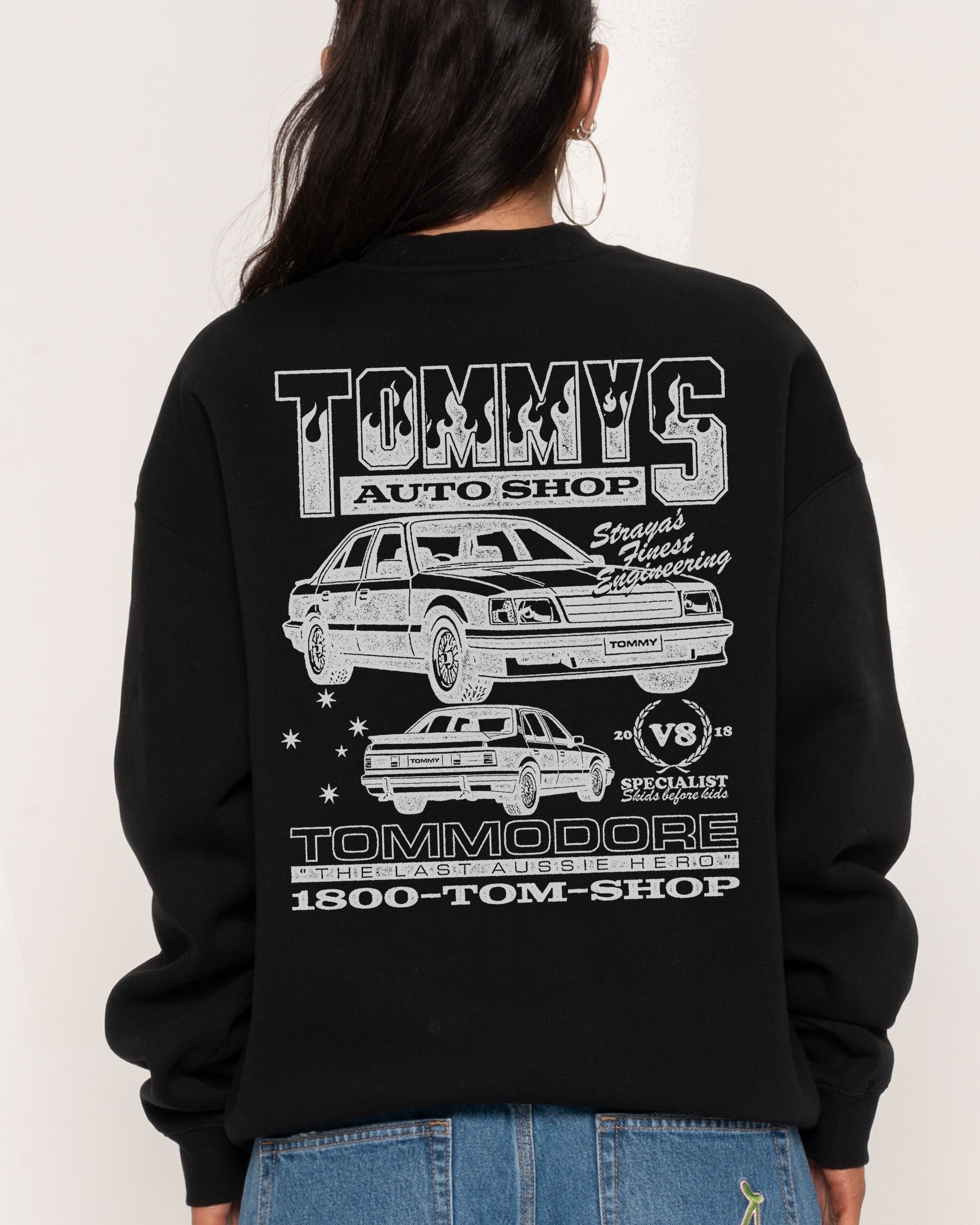Tommy's Auto Shop Unisex Graphic Sweatshirt - 340gsm Cotton Polyester Blend