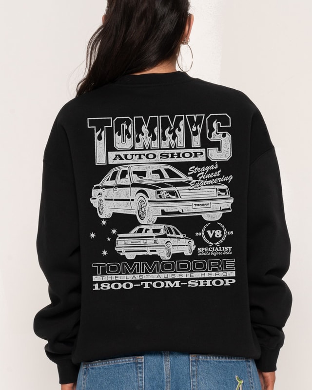Tommy's Auto Shop Unisex Graphic Sweatshirt - 340gsm Cotton Polyester Blend