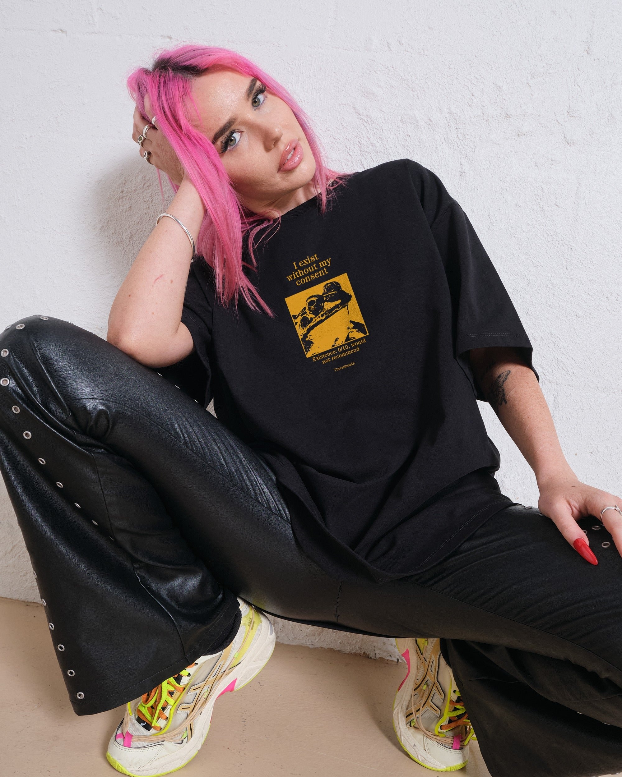I Exist Without My Consent Oversized Graphic Tee - Unisex 100% Combed Cotton