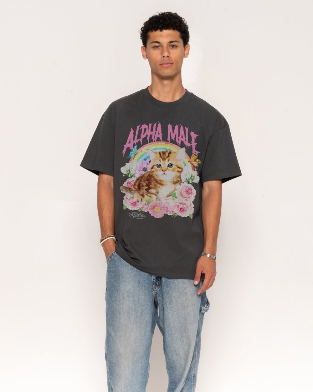 Alpha Male Oversized Graphic Tee Unisex 90s Boxy Fit 100% Combed Cotton